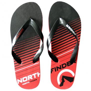 žabky NORTHFINDER Slippers black/red (Veľkosť obuvi: EU 42)