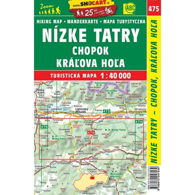 mapa Nízke Tatry - Chopok, Kráľova hoľa 1: 40 000